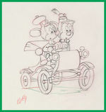 THE NIFTY NINETIES PRODUCTION DRAWING FEATURING MICKEY MOUSE & MINNIE MOUSE.