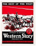 "STREET & SMITH WESTERN STORY MAGAZINE" PULP SIGN PAIR.