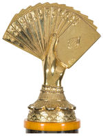 CRUISE SHIP “BRIDGE CHAMPION” TROPHY WITH CATALIN ACCENTS.