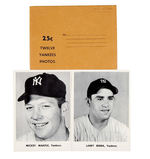 NEW YORK YANKEES 1956 TEAM PHOTO SET/JOE DIMAGGIO BUTTON.