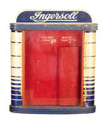 "INGERSOLL" 1938 DISPLAY CASE FOR "POCKET" AND "WRIST" WATCHES PLUS 1939 CATALOGUE BROCHURE.