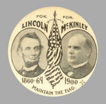 RARE LINCOLN/McKINLEY JUGATE WITH UNIQUE BACKPAPER.