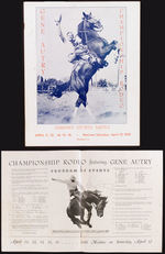 "GENE AUTRY CHAMPIONSHIP RODEO" PROGRAM W/VINTAGE SIGNATURE.