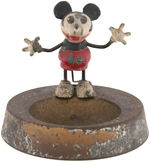 MICKEY MOUSE FIGURAL GERMAN METAL ASHTRAY.