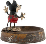 MICKEY MOUSE FIGURAL GERMAN METAL ASHTRAY.