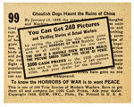 “HORRORS OF WAR” PROMOTIONAL CARD WITH OVER-PRINT BACK.