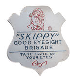 "SKIPPY GLASSES" IN CASE/"SKIPPY GOOD EYESIGHT BRIGADE" BADGE.