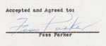 FESS PARKER SIGNED "WALT DISNEY PRODUCTIONS" CONTRACT.