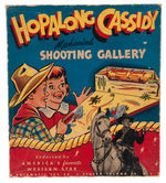 “HOPALONG CASSIDY MECHANICAL SHOOTING GALLERY” BOXED TOY.