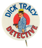 DICK TRACY 1932 STRIP PROMO BUTTON WITH RARE PAPER PLUS CLICKER.