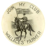 HENRY WALLACE EARLY BUTTON FOR HIS FAMILY OWNED FARM NEWSPAPER.