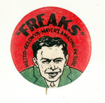 "FREAKS" 1932 RARE CULT MOVIE BUTTON JOHNNY ECK.