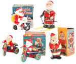 SANTA CLAUS WIND-UP AND FRICTION TOY LOT.