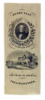 HENRY CLAY ESSENTIALLY MINT 1844 SILK RIBBON.