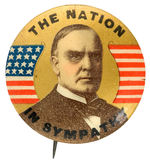 McKINLEY FULL COLOR RARE MEMORIAL BUTTON.