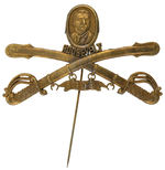 “ROOSEVELT 1904” LARGE CROSSED SWORDS AND PORTRAIT UNLISTED STICKPIN.