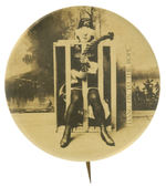 SHRINE BUTTON WITH REAL PHOTO OF BIZARRE INITIATION.