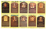 LOT OF TEN SIGNED BASEBALL HALL OF FAME POSTCARDS.