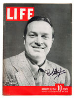 BOB HOPE SIGNED 1944 "LIFE" MAGAZINE.