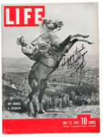 "HAPPY TRAILS ROY ROGERS & TRIGGER" AUTOGRAPHED 1943 "LIFE" MAGAZINE.