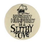 ANTI-HUMPHREY BUTTON REFERENCING LEWIS CARROLL CHARACTER AND VERSE.