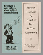 TOM MIX/FOX FILM CORP. PROMOTIONAL EXHIBITOR BOOKLET PAIR.