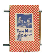 "TOM MIX WESTERN MOVIE/RUSTLERS ROUND-UP" CARDBOARD MECHANICAL VIEWER.