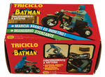 BATMAN BOXED ITALIAN THREE-WHEELER BATTERY-OPERATED TOY.