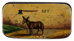 1880’s DONKEY REBUS HINGED SNUFF BOX.