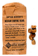 "CAPTAIN MIDNIGHT MEXICAN JUMPING BEANS" W/BAG.