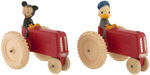 MICKEY MOUSE & DONALD DUCK "MICKEY'S TRACTOR" SUN RUBBER PAIR.