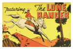 "FEATURING THE LONE RANGER" 1939 DEPARTMENT STORE ACTIVITY AND STORY CHRISTMAS BOOK.