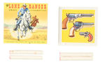 "THE LONE RANGER SWEET CIGARETTES" BOX W/CANDY AND CARD.