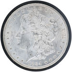 $1 MORGAN SILVER DOLLAR 1884-CC (CARSON CITY) IN GSA HOARD CASE & BOX.