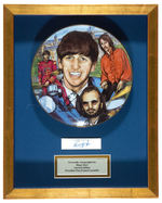 RINGO STARR LIMITED EDITION PLATE/AUTOGRAPH DISPLAY.