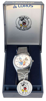 MICKEY MOUSE & DONALD DUCK BOXED LORUS WATCH.