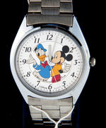 MICKEY MOUSE & DONALD DUCK BOXED LORUS WATCH.