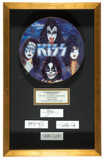 “KISS” LIMITED EDITION PLATE/AUTOGRAPH DISPLAY # 1.