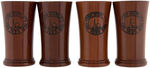 "NEW YORK WORLD'S FAIR 1939" REDWOOD TUMBLERS SET.