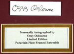 “OZZY OSBOURNE” LIMITED EDITION PLATE/AUTOGRAPH DISPLAY.