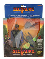 "SECTAURS" ACTION FIGURE & BOXED PUPPET FLYERS LOT.