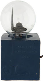 NEW YORK WORLD'S FAIR 1939 LAMP WITH TRYLON AND PERISPHERE FILAMENT BULB.