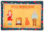 "LITTLE ORPHAN ANNIE" BORGFELDT 4-PIECE BOXED BISQUE SET WITH RADIO.