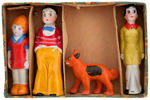 "ORPHAN ANNIE/HAROLD TEEN/SANDY/LILLUMS" BOXED BISQUE SET.