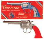 KILGORE BOXED "BUC-A-ROO" CAP PISTOL.