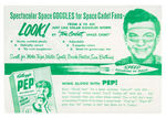 "TOM CORBETT-SPACE CADET" FLICKER DISK AND GOGGLE PREMIUM LEAFLET FROM PEP.