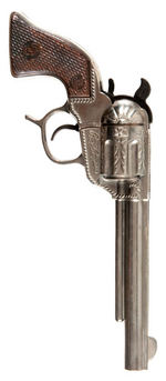 "ROY ROGERS" SCHMIDT NICKEL FINISH CAP GUN.