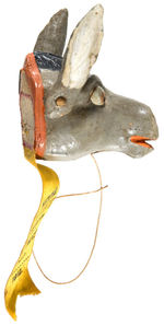 FABULOUS FIGURAL MECHANICAL DONKEY HEAD PIN FROM WOODROW WILSON NOMINATING CONVENTION 1912.