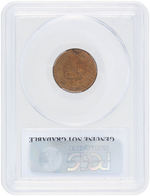 1C "INDIAN HEAD" 1864 "L ON RIBBON" VARIETY PCGS GENUINE QUEST. COLOR-UNC DETAILS.