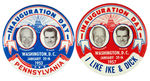 IKE/NIXON PAIR OF JUGATES FROM 1953 AND 1957 INAUGURATION.